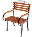 Кресло садовое из дерева "Романс" от 4шт (цвет орех)
