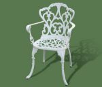 Кресло из металла с подлокотниками арт.192 (белый) 