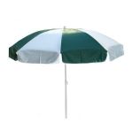  Зонт пляжный круглый из полиэстра.д.2.0м  (бело-зеленый) 