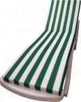 Лежак пляжный "Атлан"из пластика с матрацем (зеленая полоса)